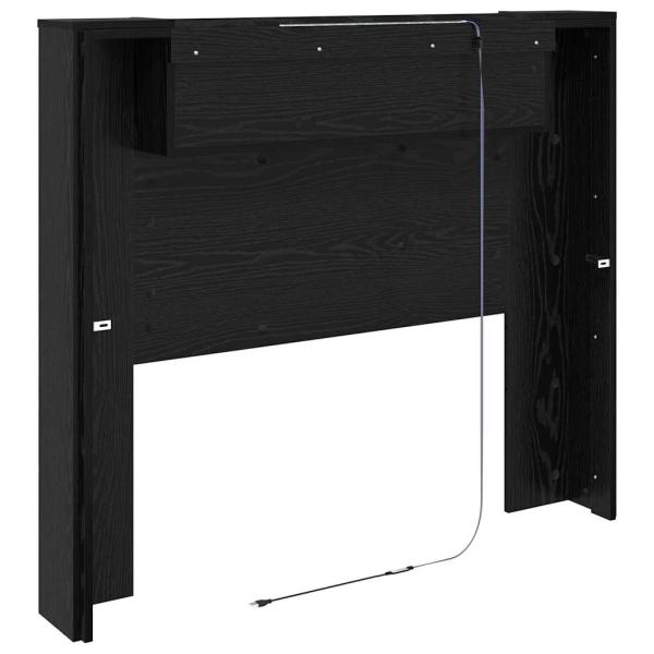 Kopfteil Schrank Schwarz Eichen-Optik 120 x 15 x 103.5 cm