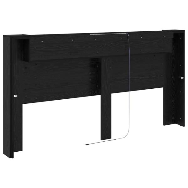 ARDEBO.de - Kopfteil Schrank Schwarz Eichen-Optik 120 x 15 x 103.5 cm