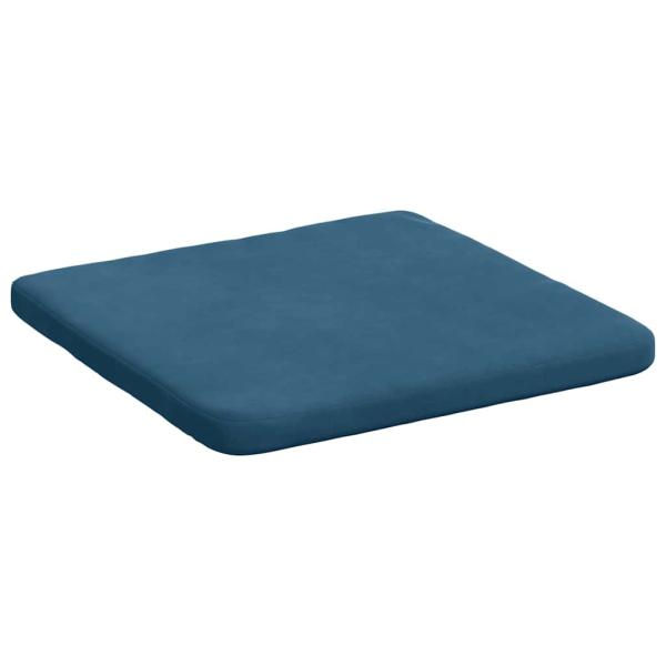 Sitzkissen 4 pcs Blau 40 x 40 x 3 cm Samt