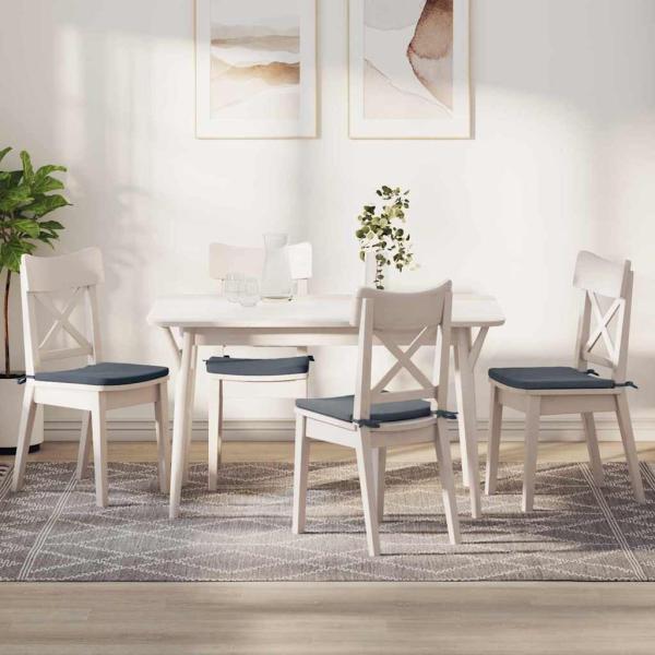 ARDEBO.de - Sitzkissen 4 pcs Dunkelgrau 40 x 40 x 3 cm Samt