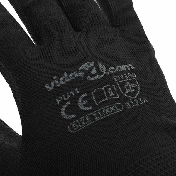 Arbeitshandschuhe 24 pcs Schwarz 11 / XXL Polyester