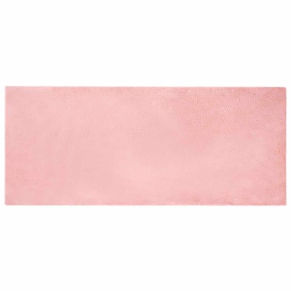Kunstfell Hasen Teppich Rosa 80 x 200 cm Polyester