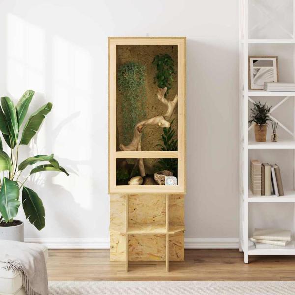 ARDEBO.de - Terrarium Braun 50 x 50 x 100 cm OSB