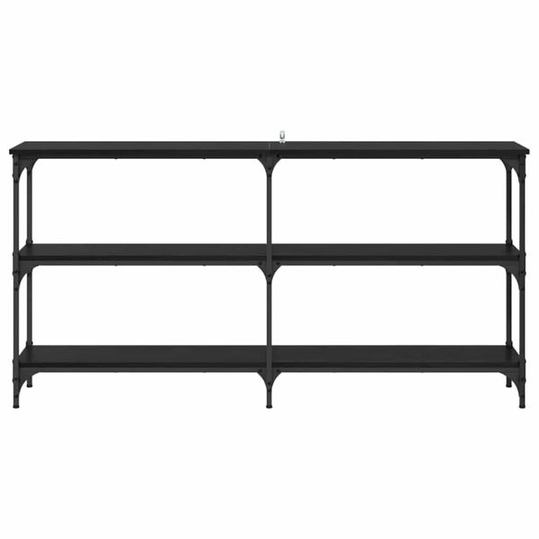 Konsolentisch Schwarz Eichen-Optik 150 x 29 x 75 cm