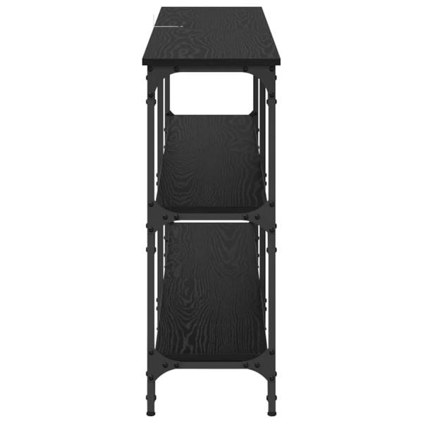 Konsolentisch Schwarz Eichen-Optik 150 x 29 x 75 cm