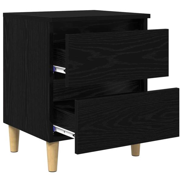 Bettschrank Schwarz Eichen-Optik 40 x 35 x 50 cm Holzwerkstoff