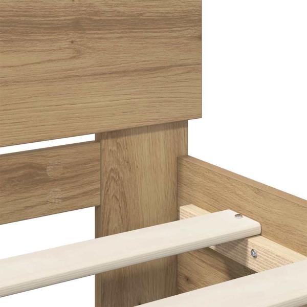 Bettrahmen Artisan-Eiche 100 x 200 cm Holzwerkstoff