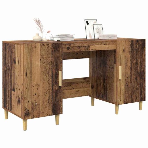 Schreibtisch mit Regal Altholz 140 x 50 x 75 cm Holzwerkstoff