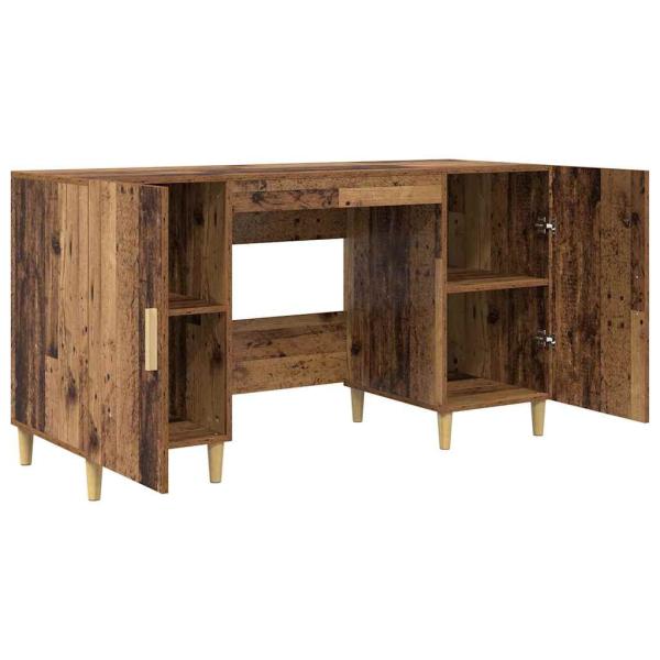 Schreibtisch mit Regal Altholz 140 x 50 x 75 cm Holzwerkstoff