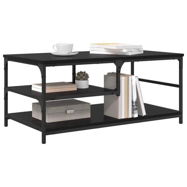 Couchtisch Schwarz Eichen-Optik 90 x 49 x 40 cm Holzwerkstoff