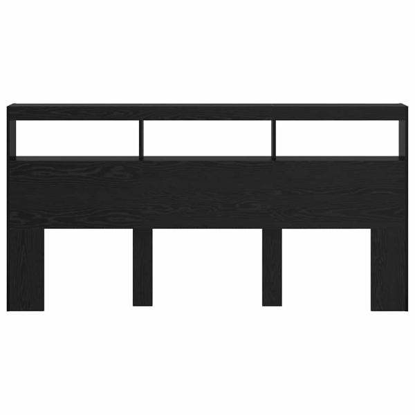 Kopfteil Schwarz Eichen-Optik 200 x 17 x 102 cm Holzwerkstoff