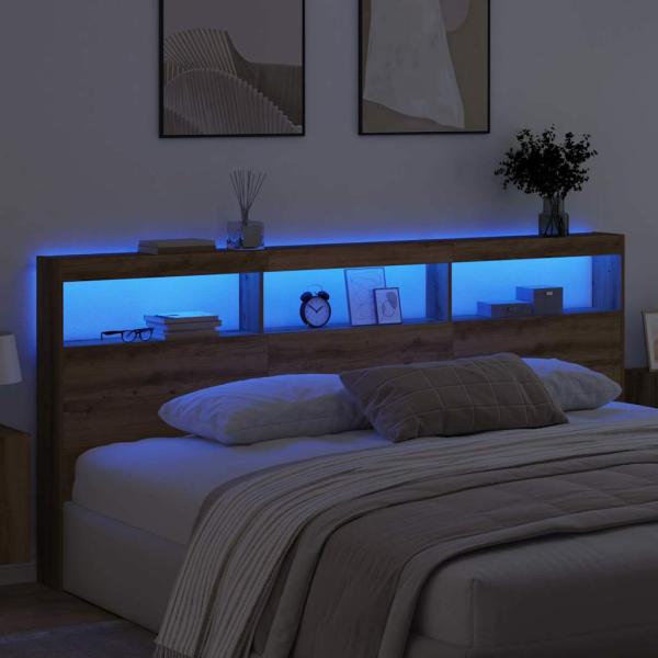 ARDEBO.de - Kopfteil Artisan-Eiche 220 x 17 x 102 cm Holzwerkstoff