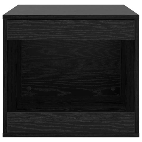 ARDEBO.de - Katzenstreu Box Umzäunung Schwarz Eichen-Optik 47 x 59 x 42 cm