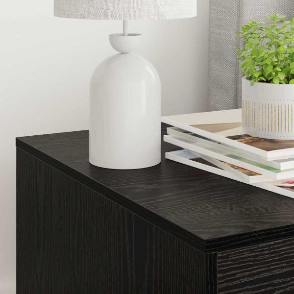 Katzenstreu Box Umzäunung Schwarz Eichen-Optik 47 x 59 x 42 cm