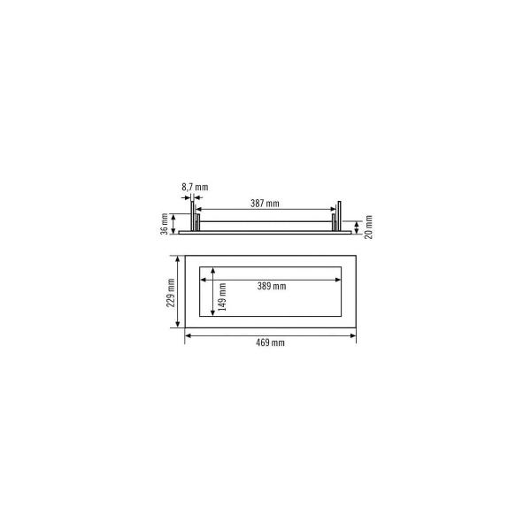 Esylux SLX Einbaurahmen für die Einzelbatterie-Notleuchten, weiß (EN10077234)