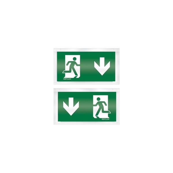 ARDEBO.de Esylux SLX 24 Piktogrammscheibe, zweiseitig, Pfeil unten, 289x155x10 mm (EN10079085)