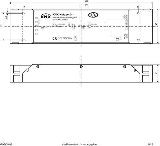 EVN KNX Multicolor-Aktor inkl. Netzgerät, 100-240V/AC (KNX24200VS)