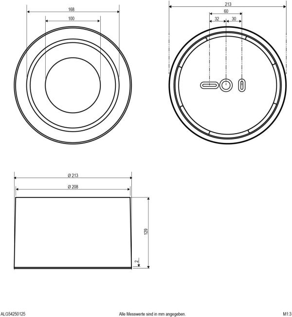 EVN LED Deckenanbau, rund, IP54, 200-240V, 25W, 3000K-5700K, 2250-2580lm, weiß (ALG54250125)