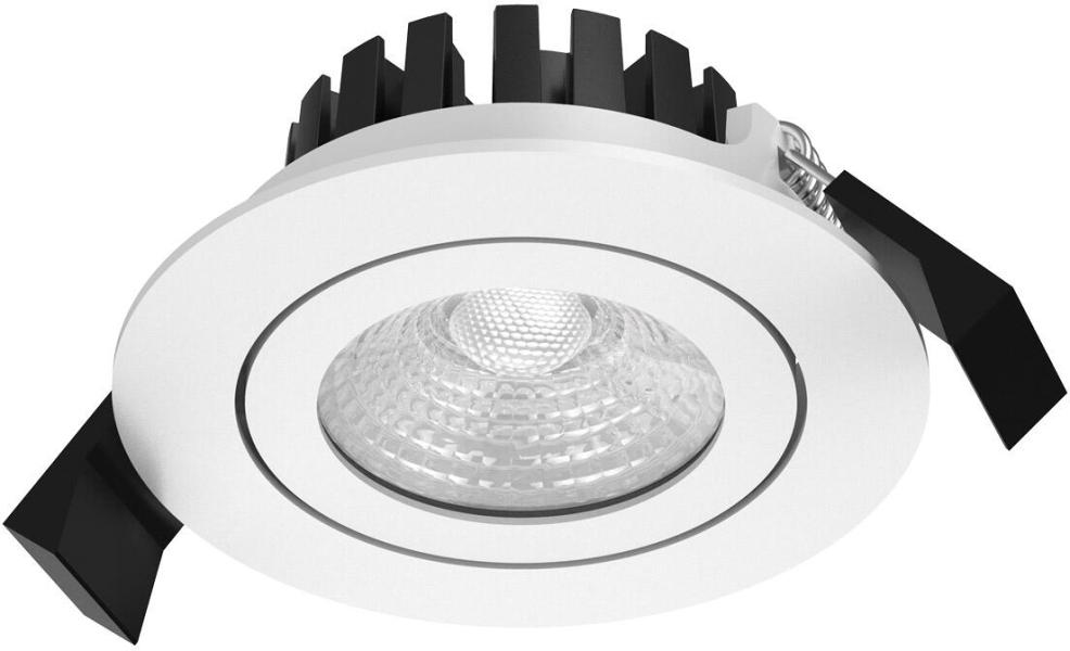 ARDEBO.de EVN LED Deckeneinbau, rund, schwenkbar, IP65, 200-240V, 8W, 3000K, 869lm, weiß (P65080102)