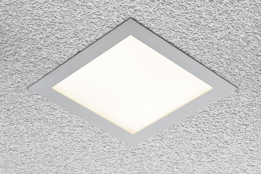 EVN LPQ-Serie LED Einbaupanel, quadratisch, IP20, 21W, 3000K, 1736lm, 350mA, silber (LPQ223502)