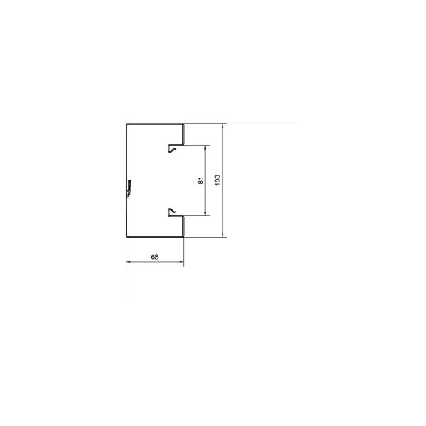 Hager BRS6513017035 Brüstungskanal-UT 68x130mm, lichtgrau