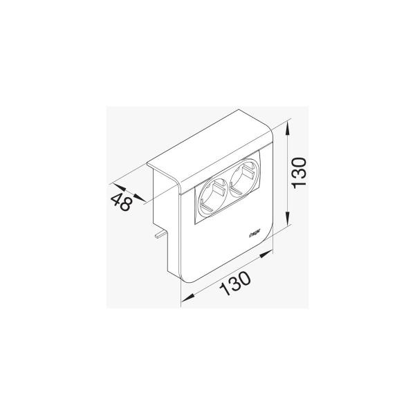 Hager SL200809159016 Geräteträger leer, 20x80mm, verkehrsweiß