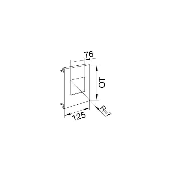 Hager R92819016 Blende 1fach, R7 für UP-Einsatz, verkehrsweiß