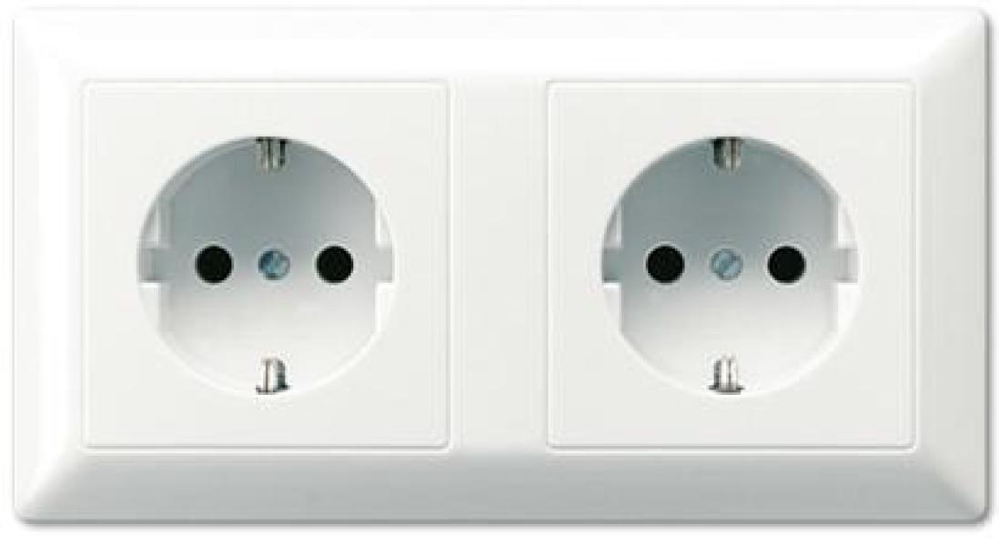 ARDEBO.de Jung AS1522WW Kabel-Kanal-SCHUKO Steckdose 16 A 250 V ~, alpinweiß