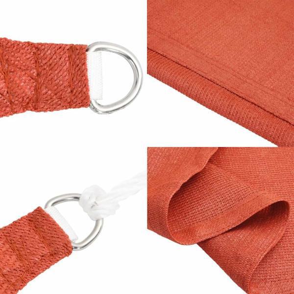 Sonnensegel 160 g/m² Dreieckig Terrakottarot 3,6x3,6x3,6 m HDPE