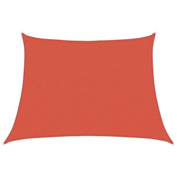 Sonnensegel 160 g/m² Trapezform Terrakottarot 4/5x3 m HDPE