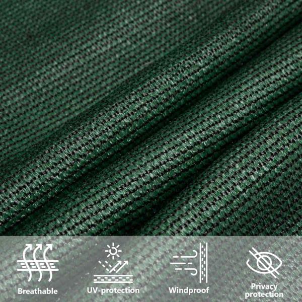 Sonnensegel 160 g/m² Dunkelgrün 5x7x7 m HDPE