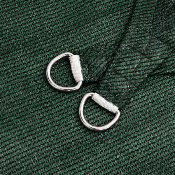 Sonnensegel 160 g/m² Dreieckig Dunkelgrün 6x6x6 m HDPE