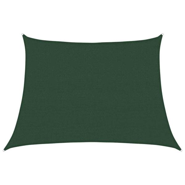 Sonnensegel 160 g/m² Trapezform Dunkelgrün 4/5x3 m HDPE
