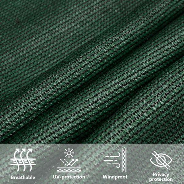 Sonnensegel 160 g/m² Trapezform Dunkelgrün 4/5x3 m HDPE