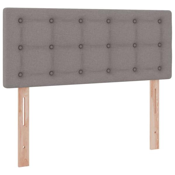 Bett mit LED-Lichtleisten mit Kopfteil Taupe 120 x 200 cm Stoff