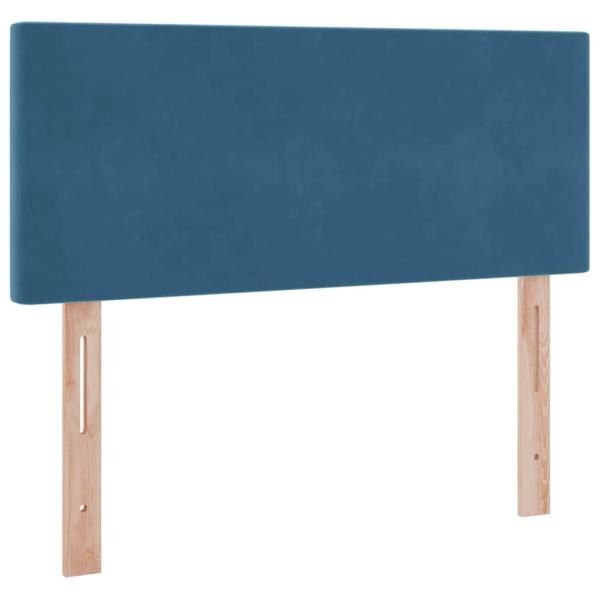 Bett mit LED-Lichtleisten Dunkelblau 120 x 200 cm Samt