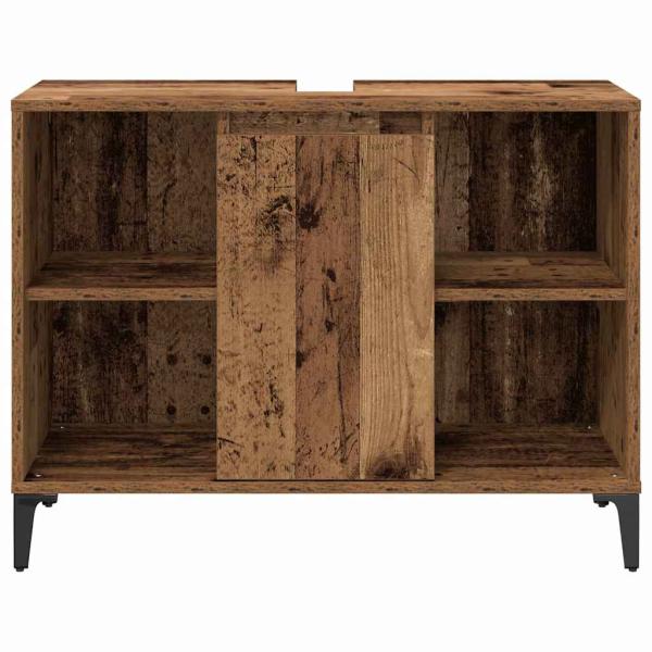 Badezimmermöbel Set mit Regal 3 pcs Altholz Holzwerkstoff