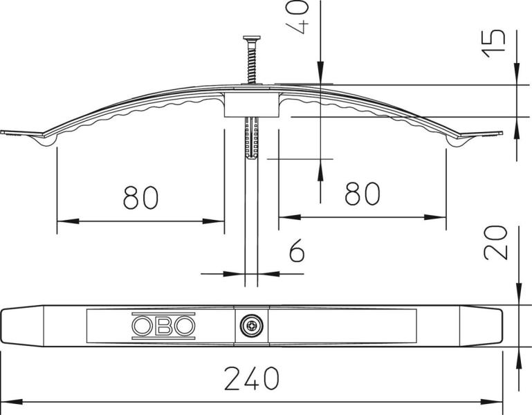 OBO Bettermann 2033 SD SP Kabelklammer mit Schlagdübel für 16 Leitungen, 2x8 NYM 3x1,5, Polyamid, lichtgrau, 100 Stk. (220487)