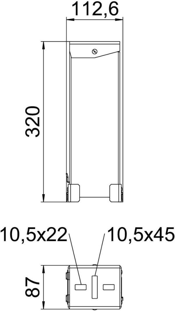 OBO Bettermann STL 15 DD Lange Stütze für PV-Modulmontage, Flachdach, stahl (5901655)