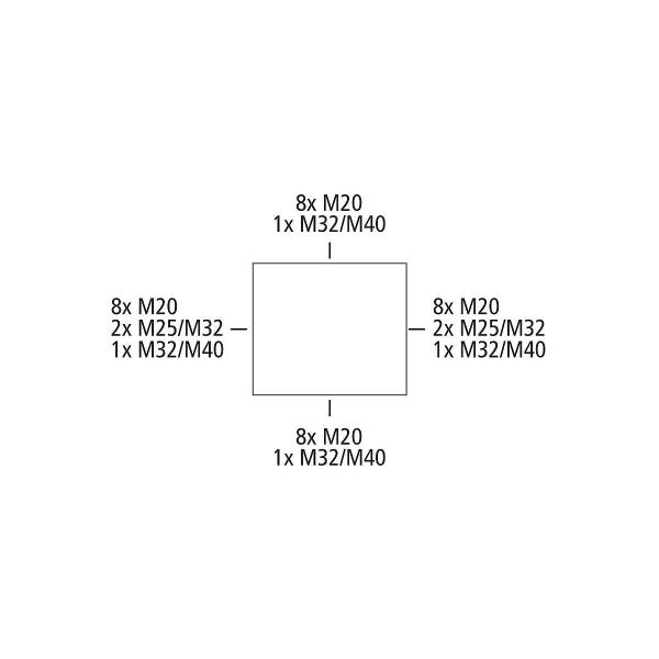 Spelsberg TK PC 3625-16-tm Leergehäuse, metrische Vorprägungen, IP66, 361x254x165 mm grau/transparent (13751201)