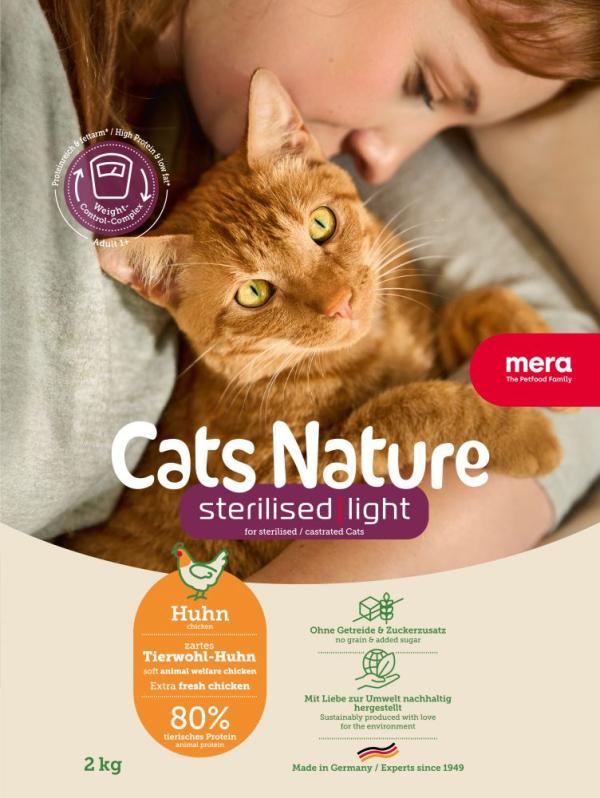 ARDEBO.de Mera Cat Nature Sterilized / Light Huhn 2kg