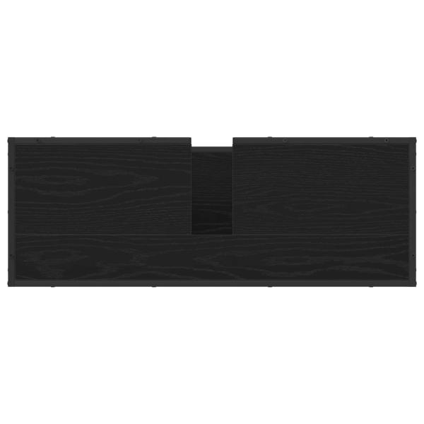 Badezimmermöbel-Set 2 pcs Schwarz Eichen-Optik Holzwerkstoff