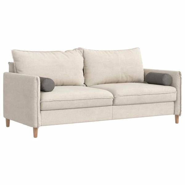 Bolsterkissen 2 pcs Hellgrau Ø 15 x 40 cm Cordstoff