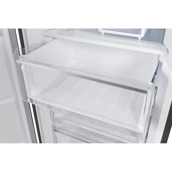 Exquisit GS295-NF-H-040D Stand Gefrierschrank, 60cm breit, 274l, No frost, Ice-Maker, LED-Beleuchtung, inoxlook-az