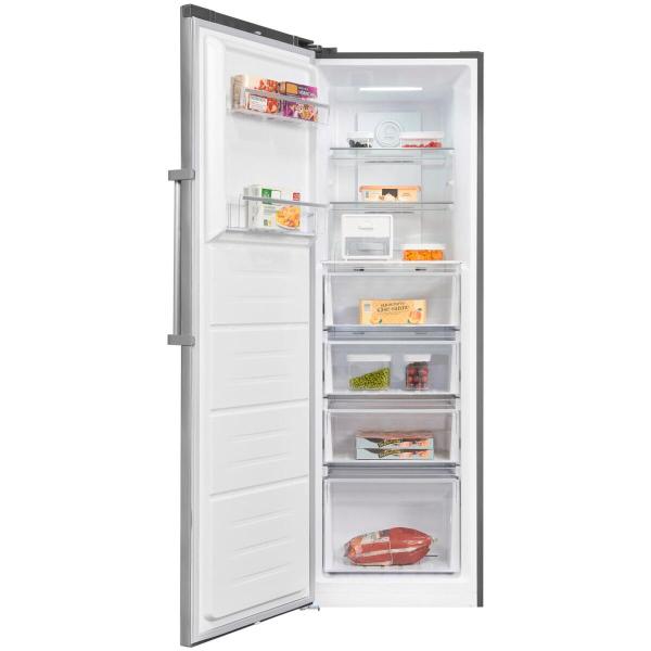 Exquisit GS295-NF-H-040D Gefrierschrank, 60cm breit, 274l, No frost, Ice-Maker, LED-Beleuchtung, inoxlook