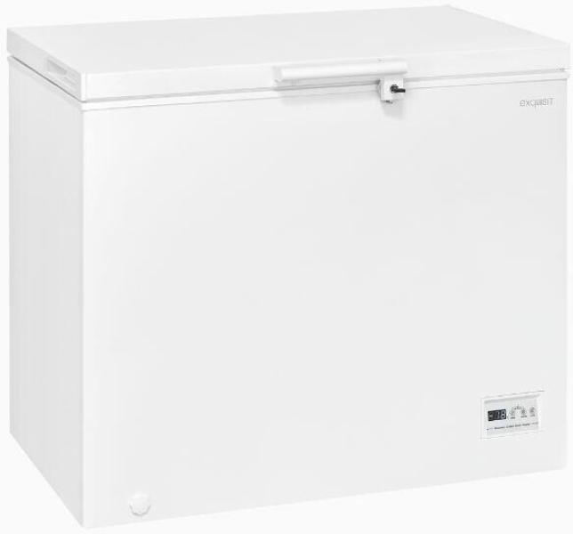 ARDEBO.de Exquisit GT250-HE-040D Stand Gefriertruhe, 95,5 cm breit, 246 L, LED Licht, Schloss, weiß