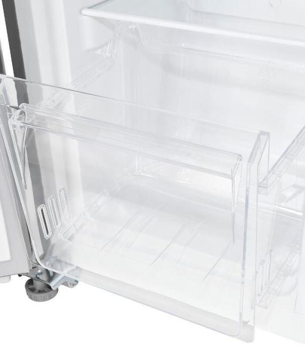 Exquisit SBS46-040E Stand Side-by-Side Kombination, 91 cm breit, 442 L, NoFrost, LED Beleuchtung, Temperaturregelung, Umluftventilator, Schnellkühlen und Schnellgefrieren, inoxlook-az