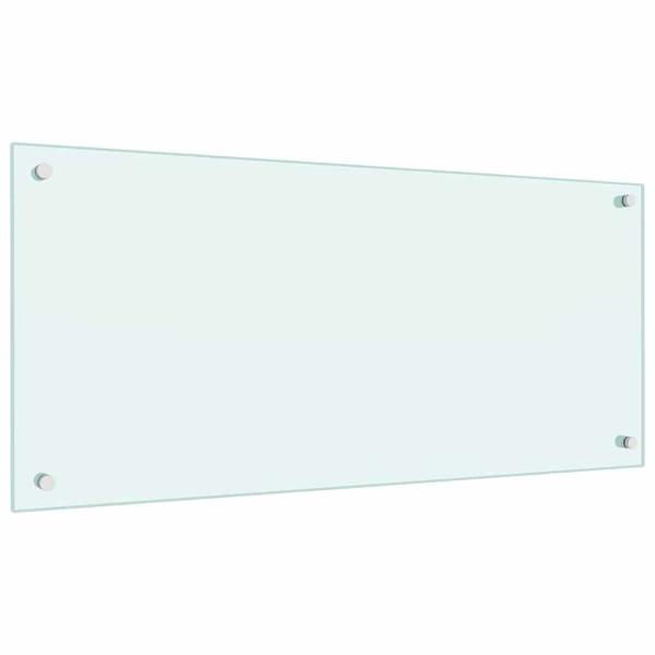 Küchenrückwand 2 pcs Weiß 90 x 40 cm Gehärtetes Glas