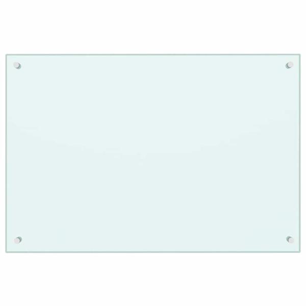 Küchenrückwand 2 pcs Weiß 90 x 60 cm Gehärtetes Glas