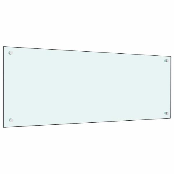 Küchenrückwand 2 pcs Weiß 100 x 40 cm Gehärtetes Glas